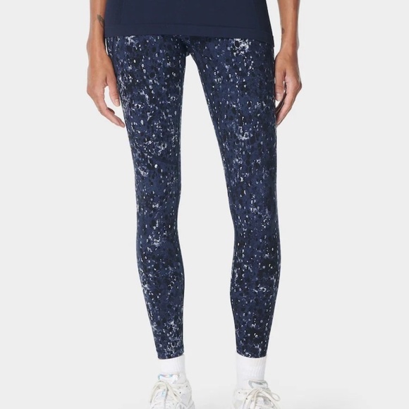 Sweaty Betty Blue Power 7/8 Workout Leggings - Picture 1 of 12